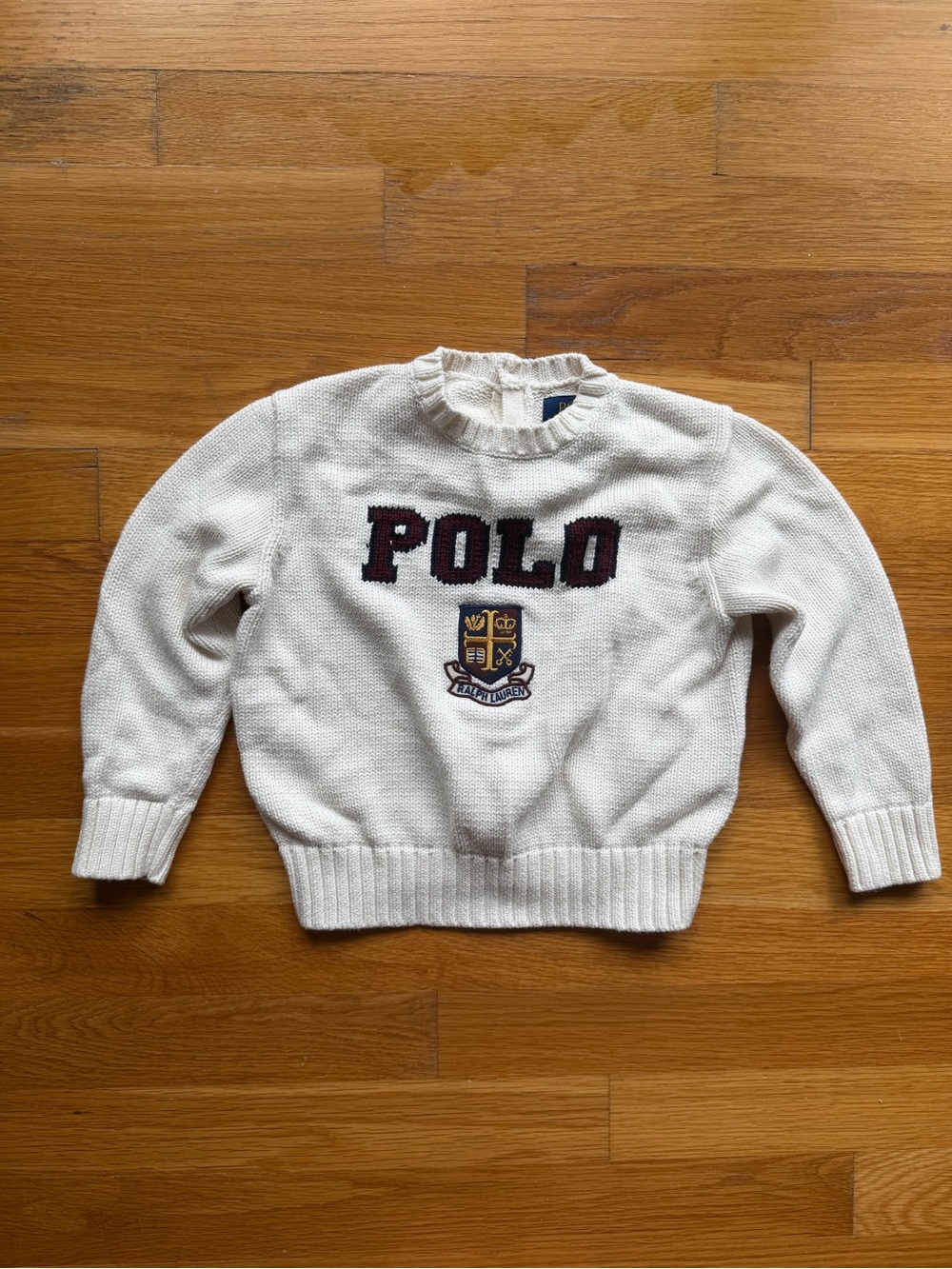 Polo Ralph Lauren Logo Crest Cotton Sweater - Size 3/3T
